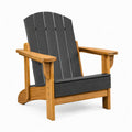 Gartensessel 85 x 80 x 100 cm aus Holz in Natur/Schwarz im Adirondack-Stil