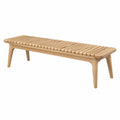 Sitzbank 120 x 40 x 45 cm aus Holz in Natur mit Lattenoptik