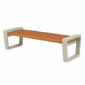 Gartenbank 120 cm Holz Metall Braun Beige modern