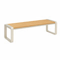 Gartenbank 120 x 40 x 45 cm Holz Metall Natur Beige Modern